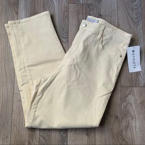 Athleta Flex straight leg ankle jeans bone 16 NEW